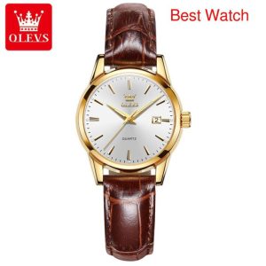 Olevs- 6898 Quartz Watch-White